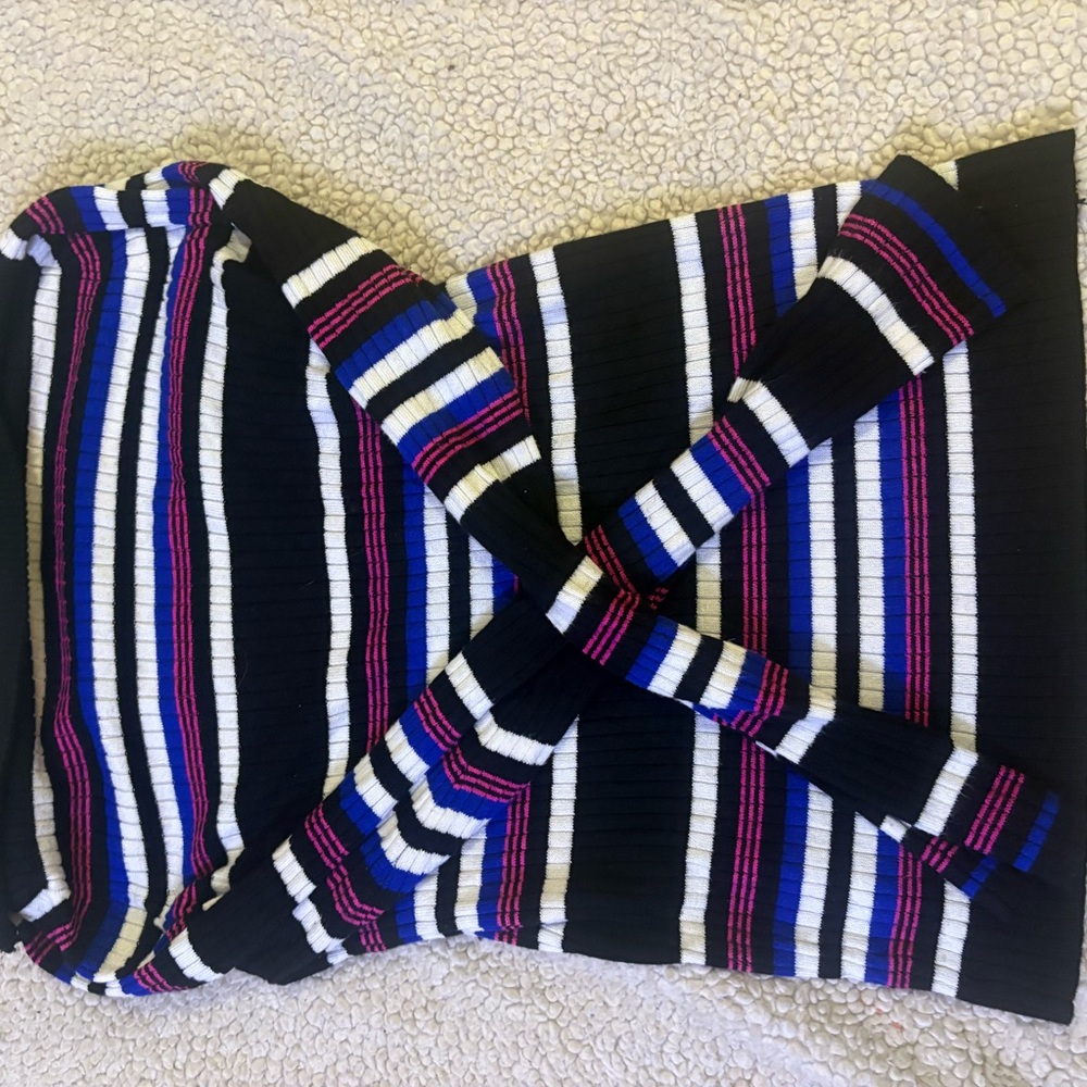 No Boundaries Off-the-Shoulder Sweater - Black, Blue, White, Purple